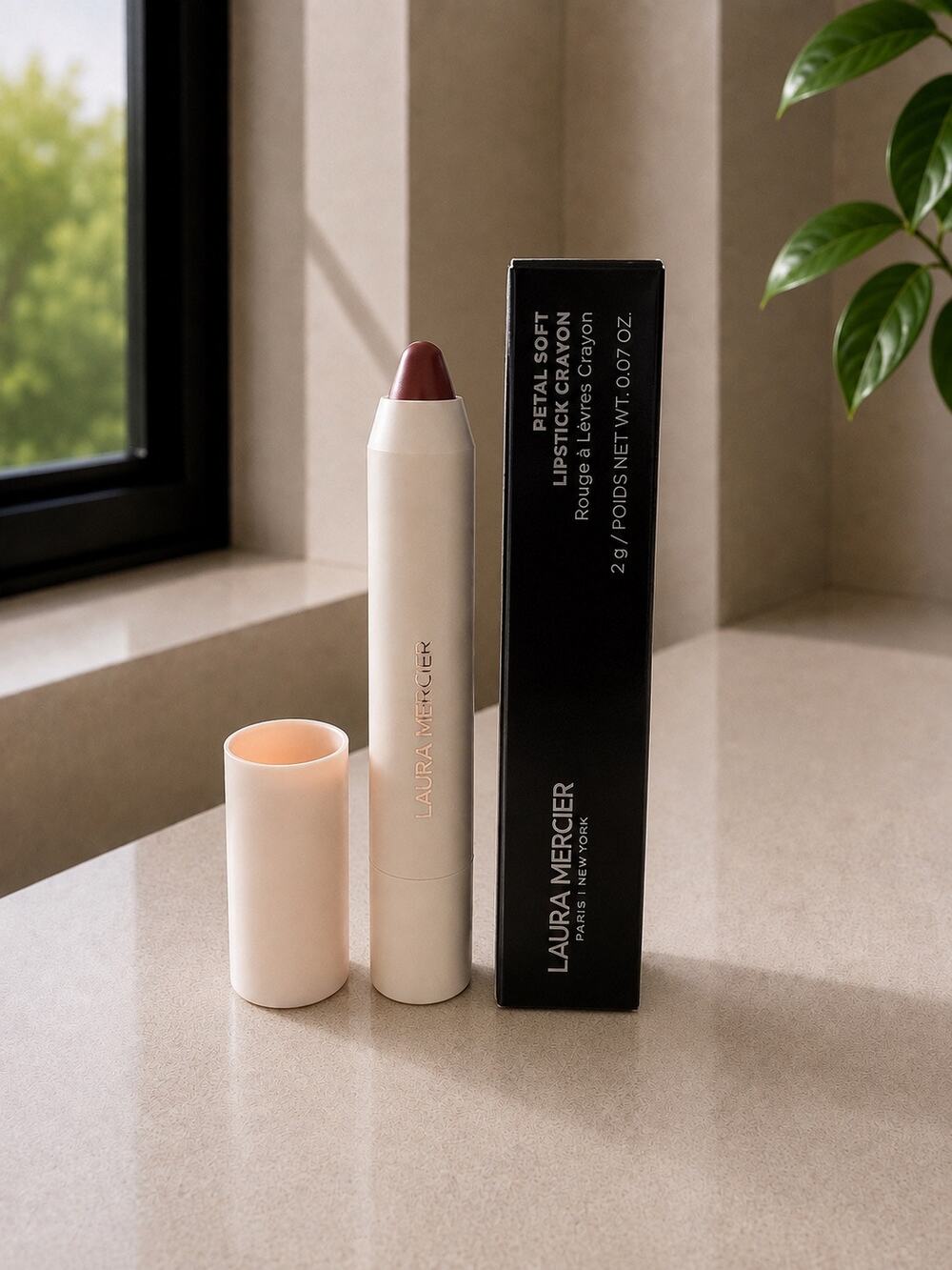 $36 New Laura Mercier 303 Jeanne Petal Soft Lipstick Crayon